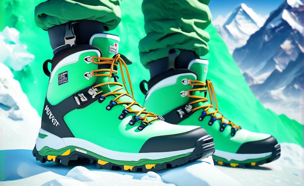 Mount Everest green boots