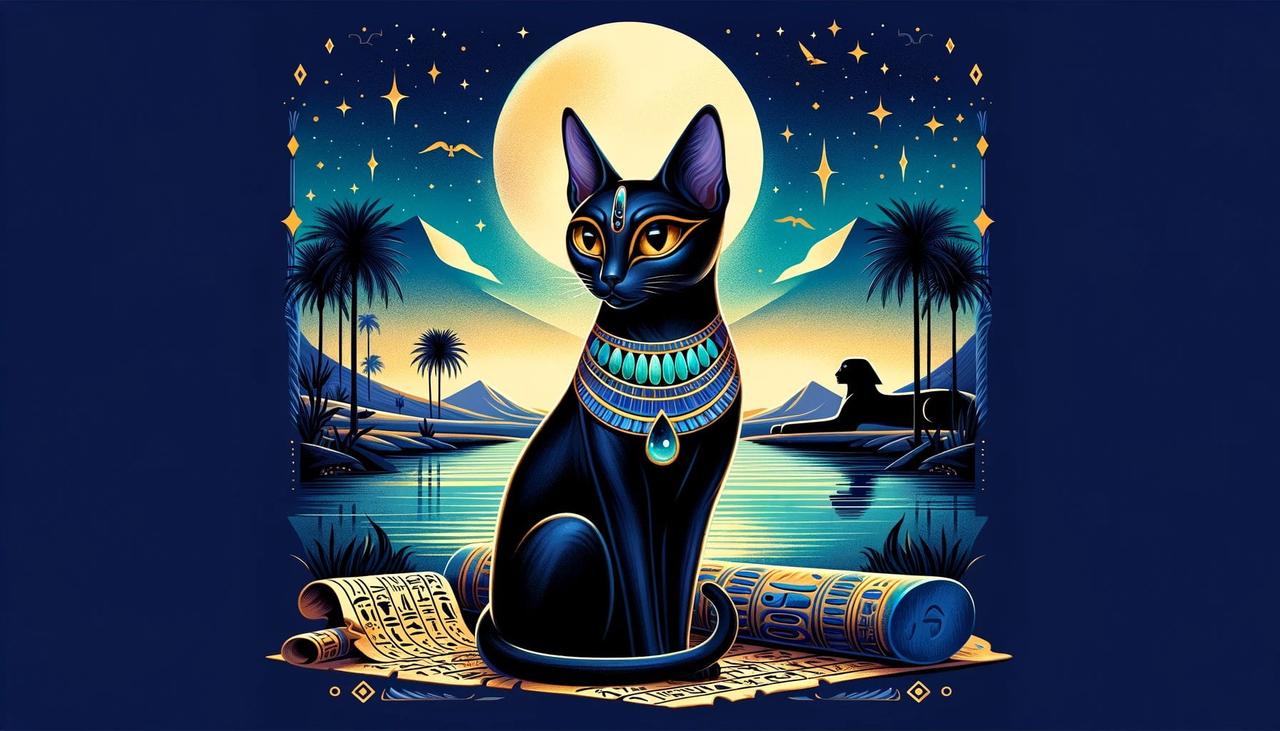 Why is Bastet a black cat 