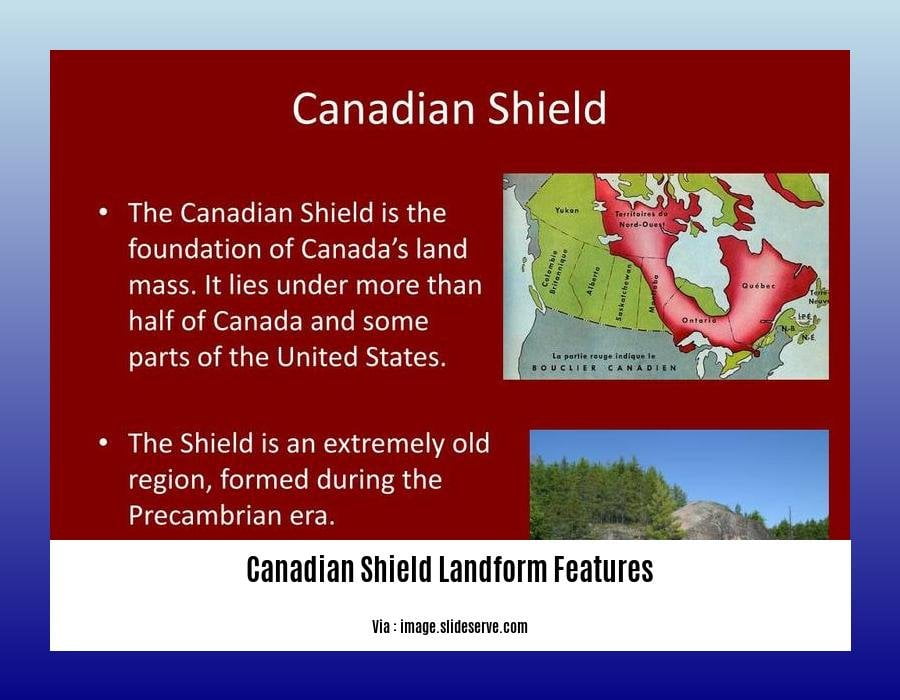 Canadian shield landform features
