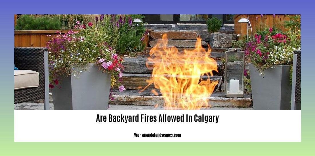 are backyard fires allowed in calgary