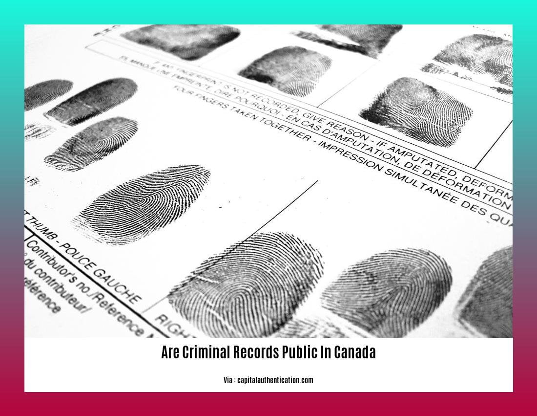 are criminal records public in canada