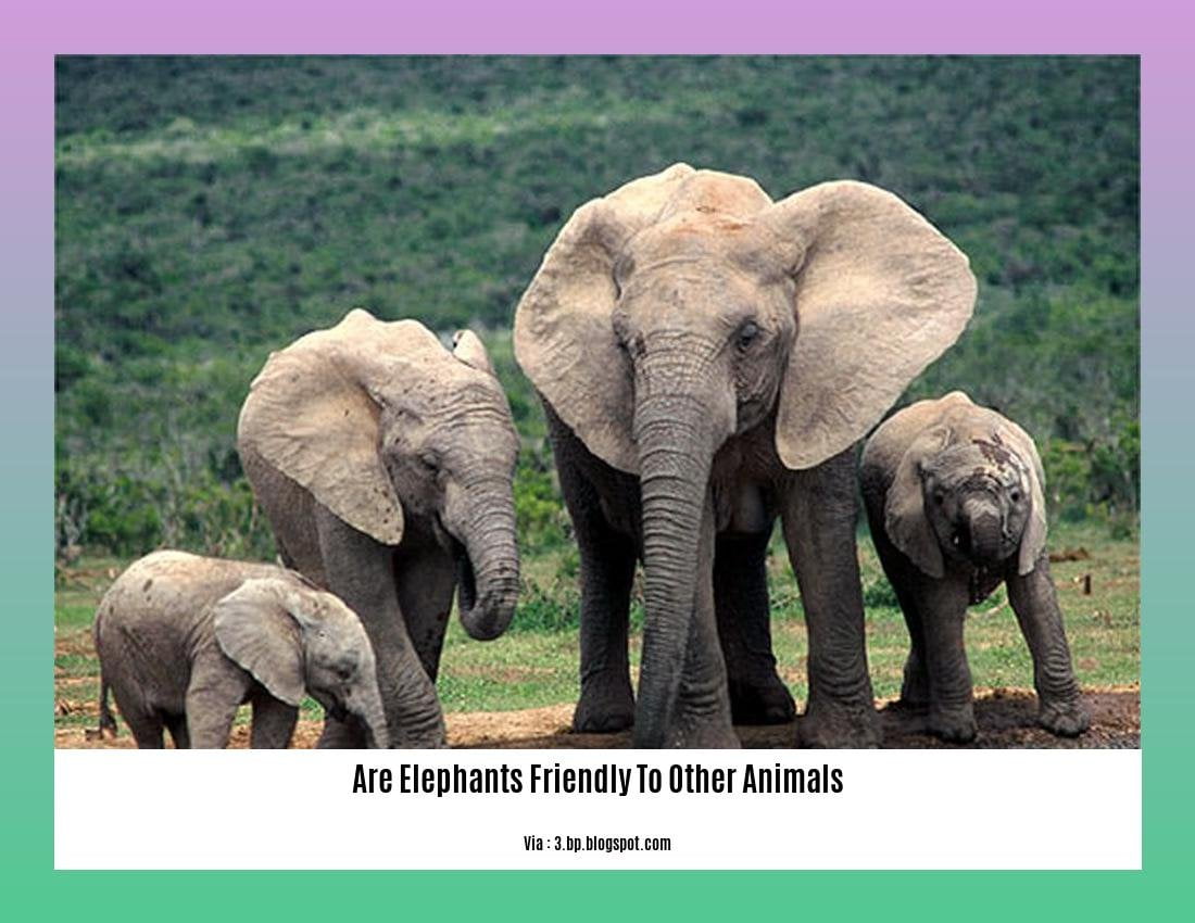 are elephants friendly to other animals 2