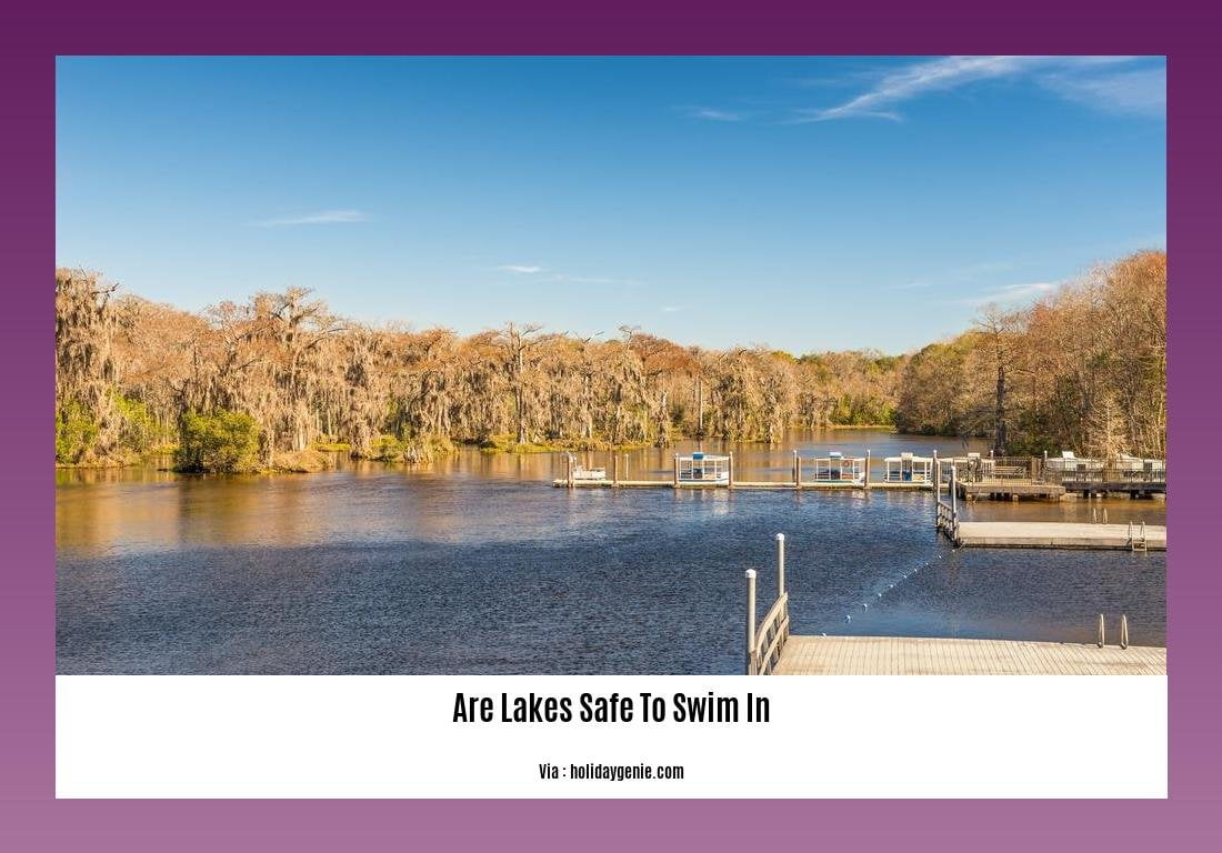 are lakes safe to swim in