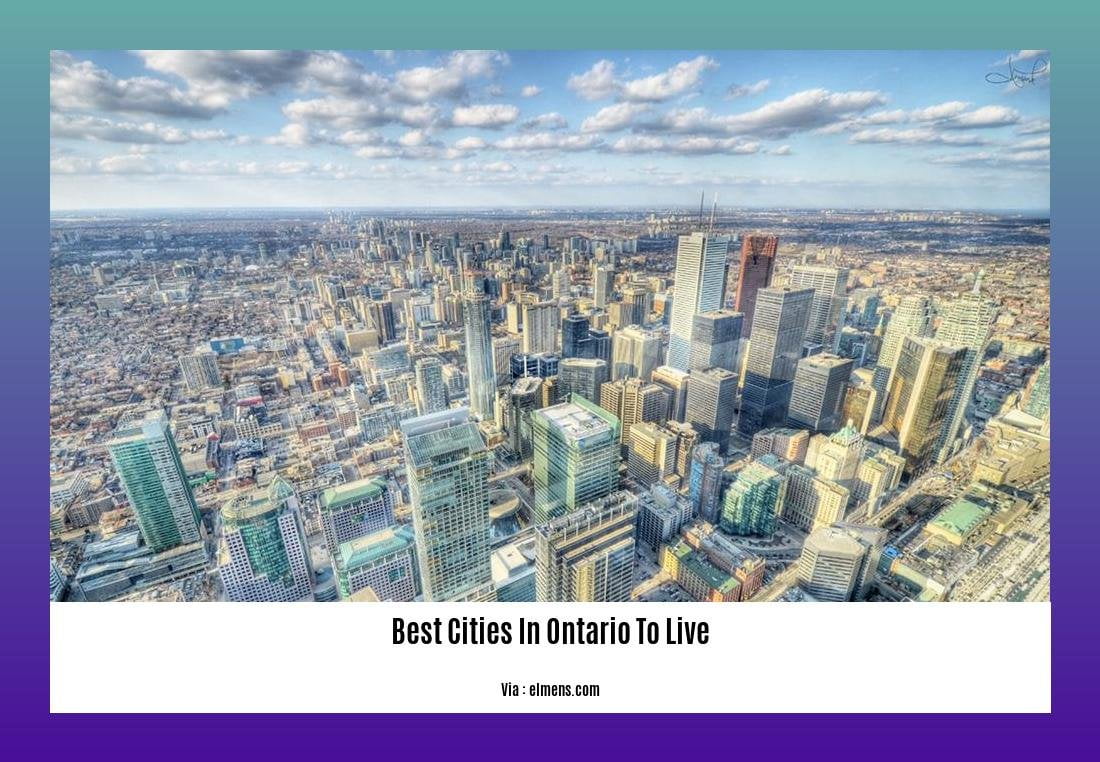 best cities in ontario to live