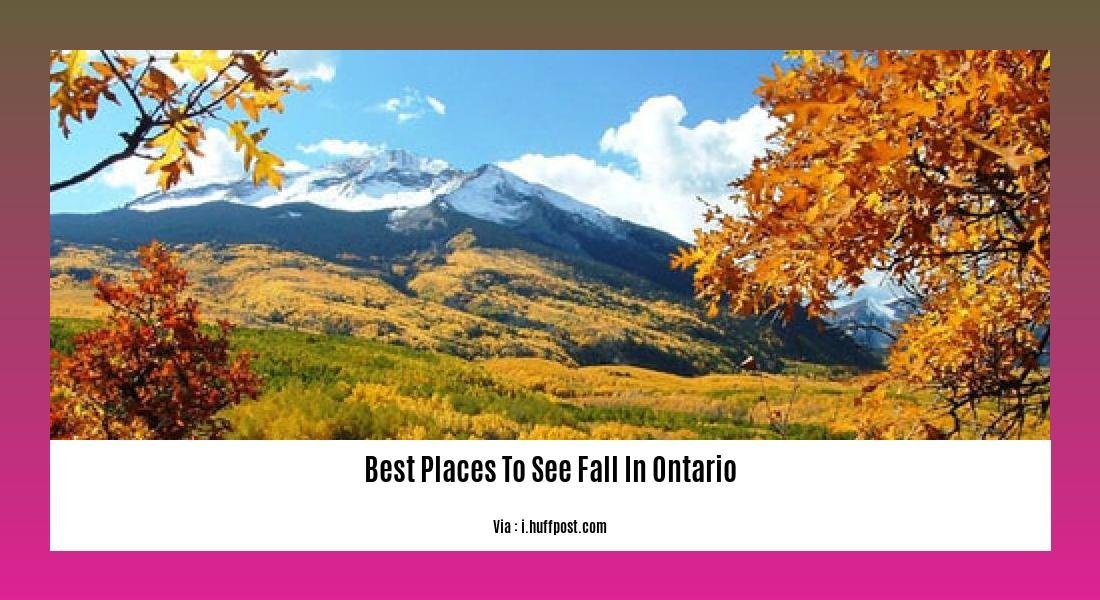 best places to see fall in ontario 2