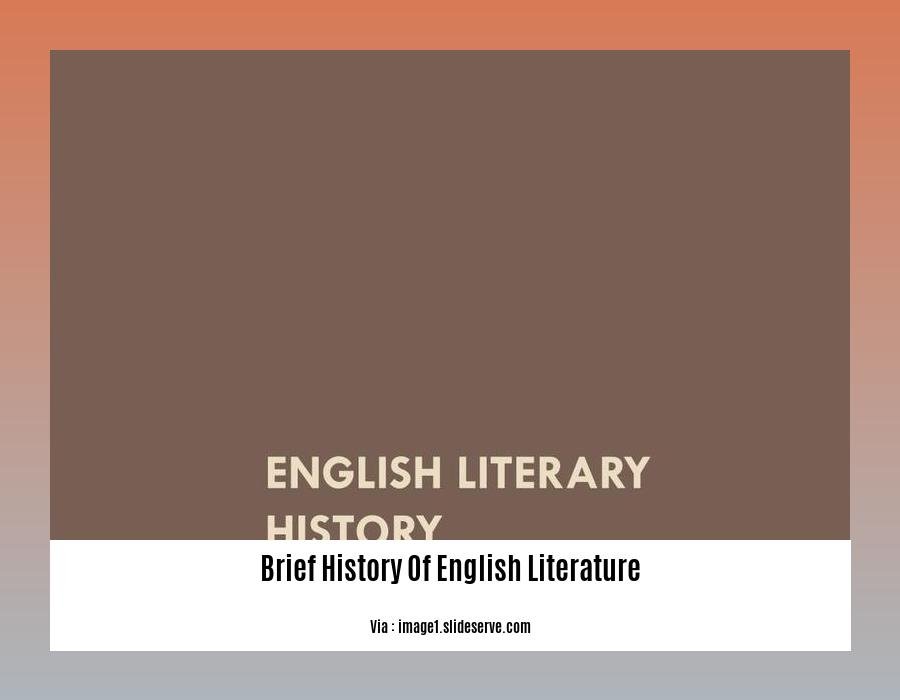 brief history of english literature 2