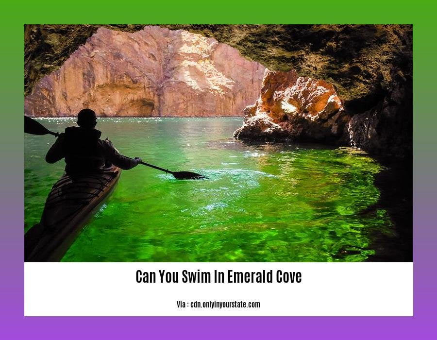 can you swim in emerald cove