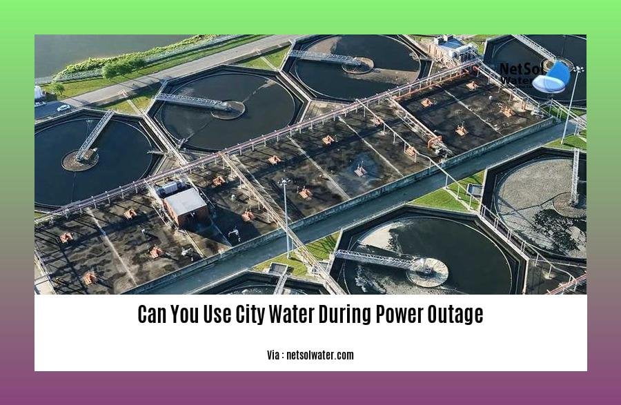 can you use city water during power outage 2