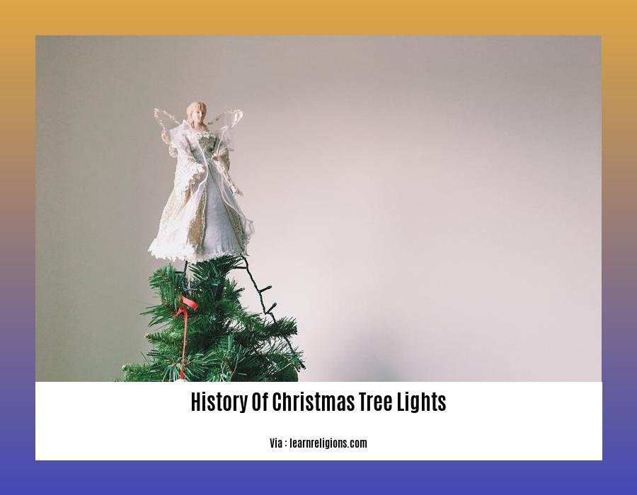 history of christmas tree lights