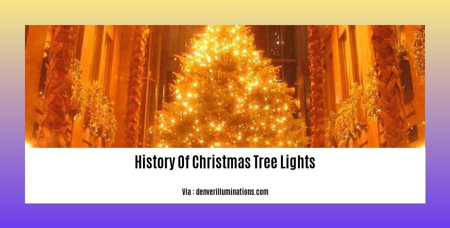 history of christmas tree lights