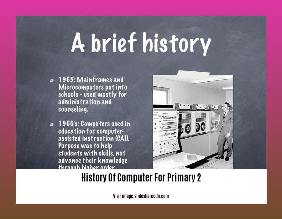 history of computer for primary 2 2