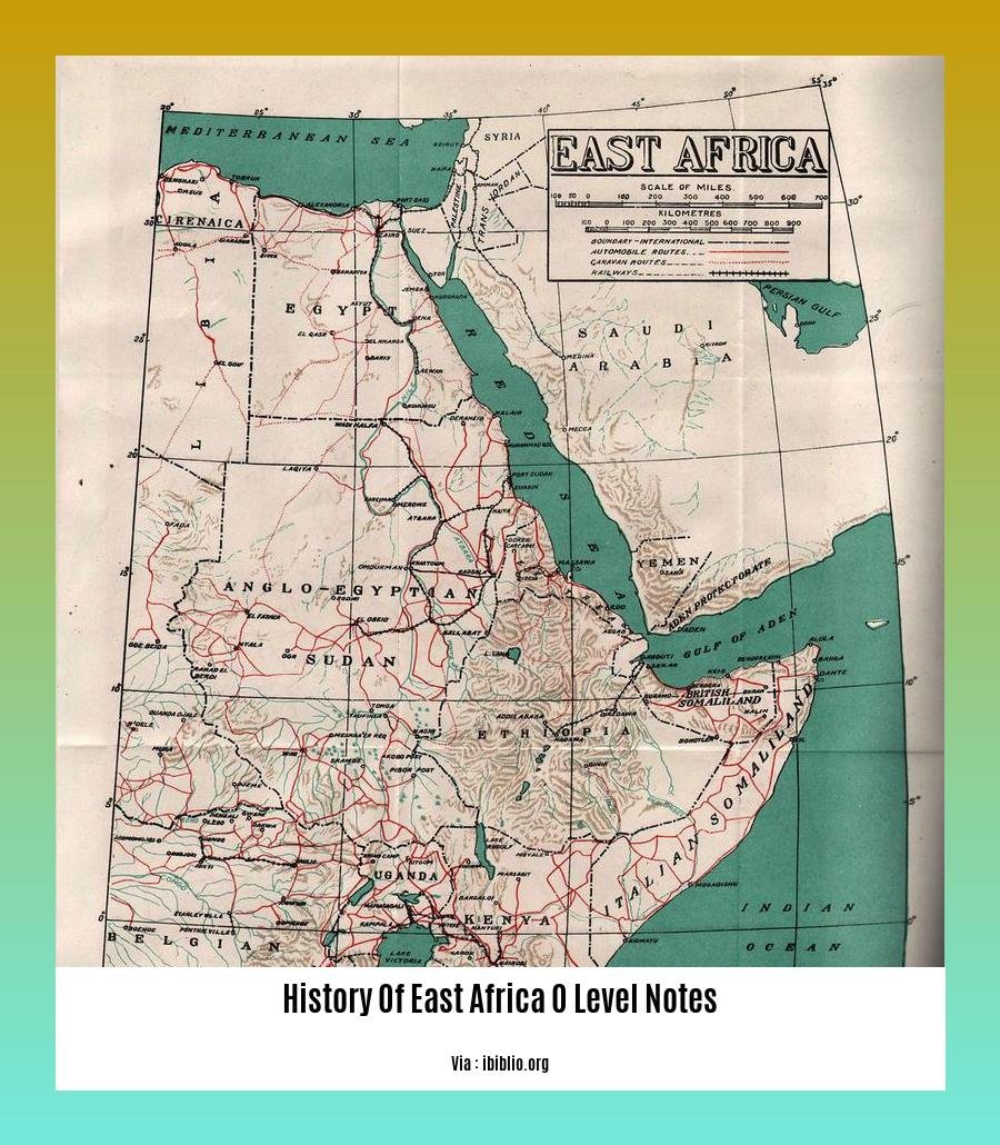 history of east africa o level notes 2