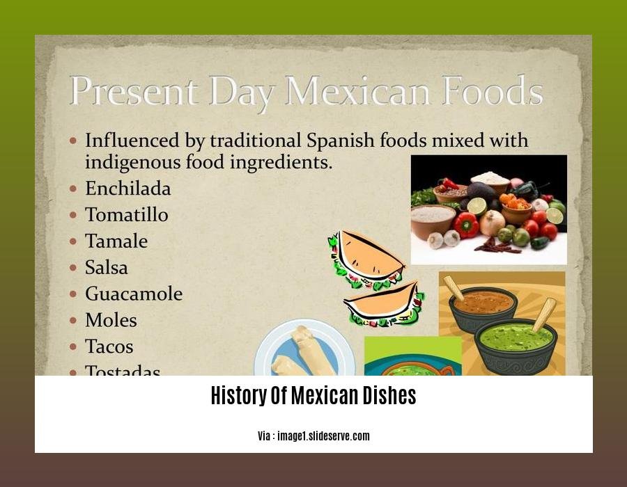 history of mexican dishes