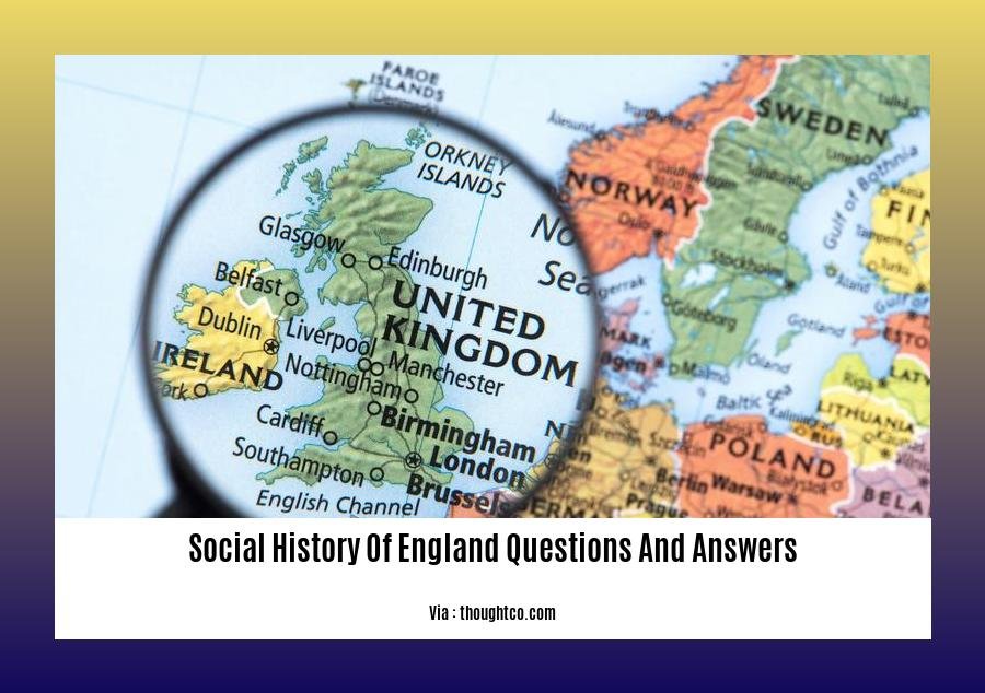 social history of england questions and answers