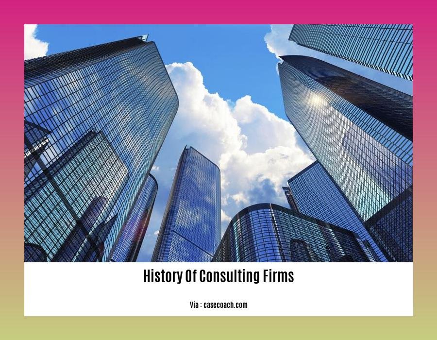 History Of Consulting Firms