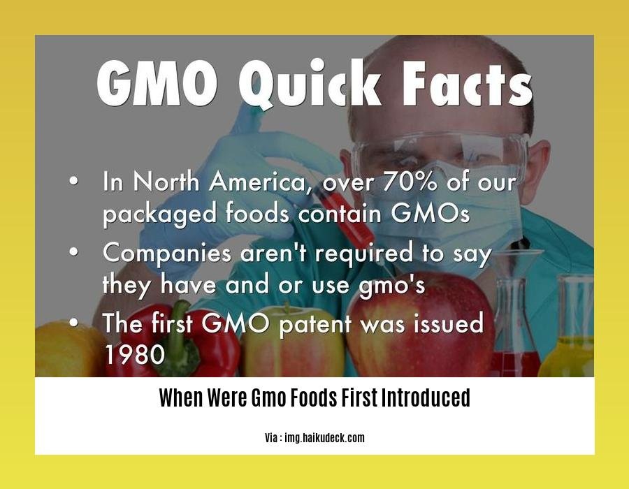 When Were Gmo Foods First Introduced