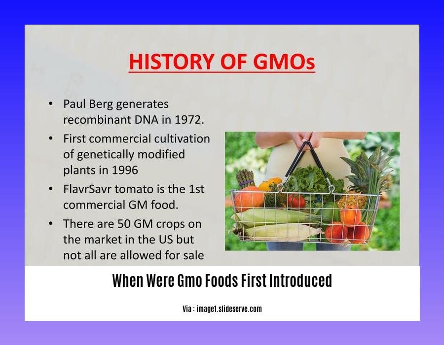 When Were Gmo Foods First Introduced