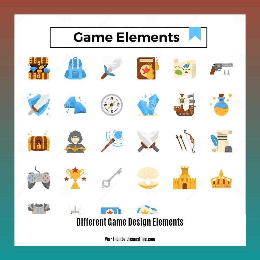different game design elements