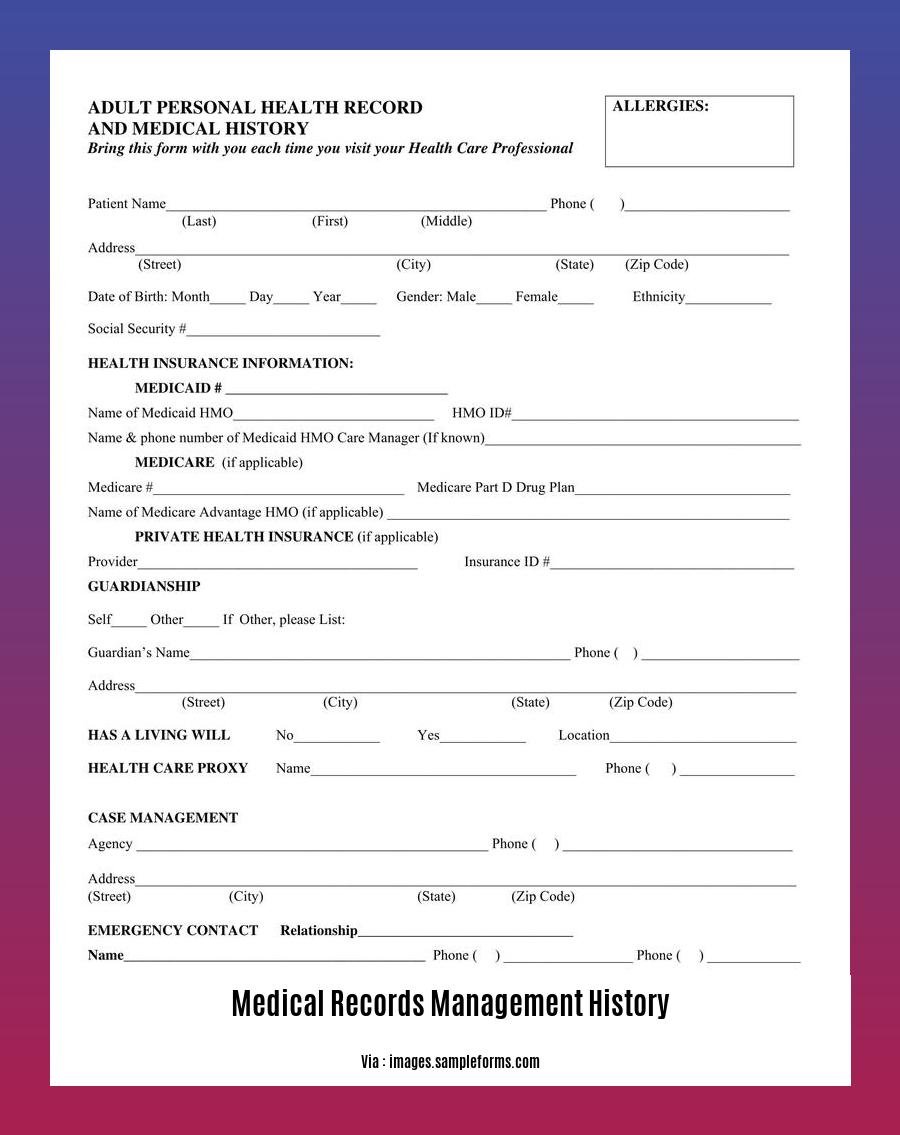 medical records management history