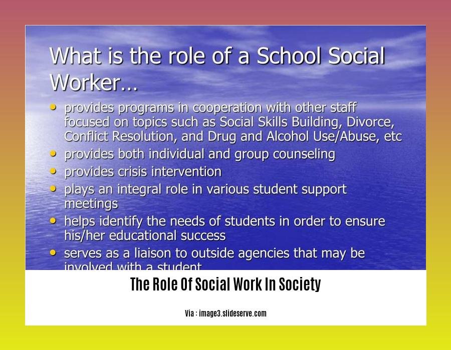 the role of social work in society