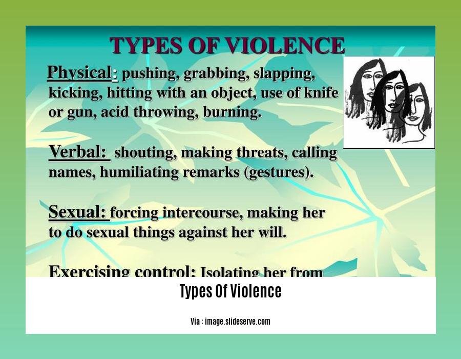 types of violence