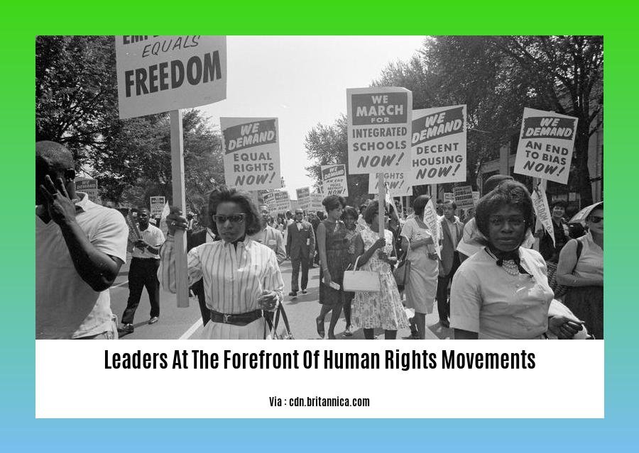 leaders at the forefront of human rights movements