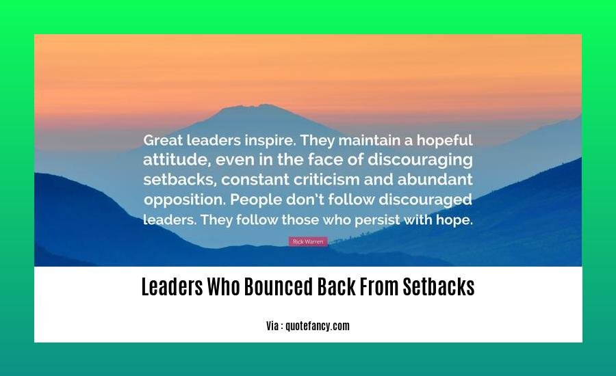 leaders who bounced back from setbacks