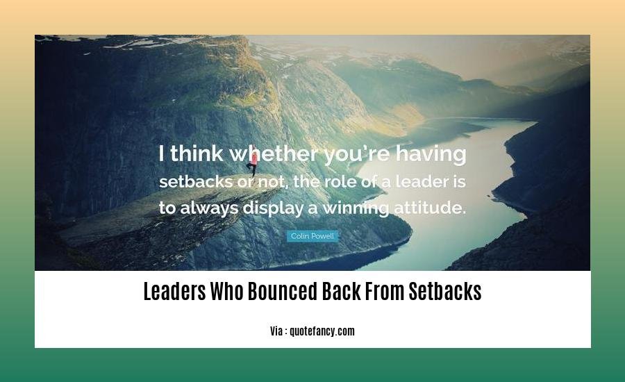 leaders who bounced back from setbacks