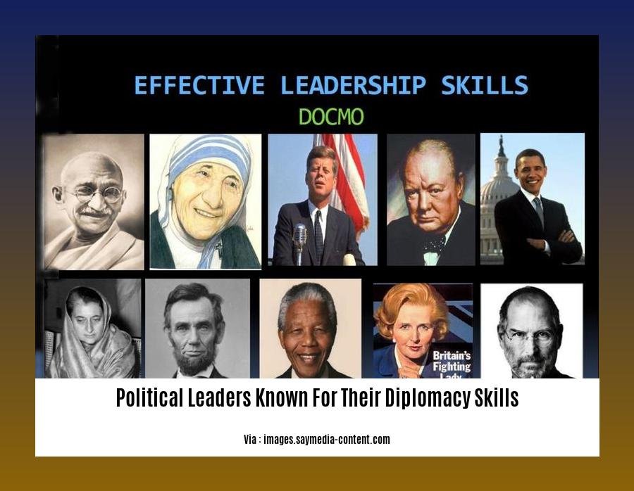 political leaders known for their diplomacy skills