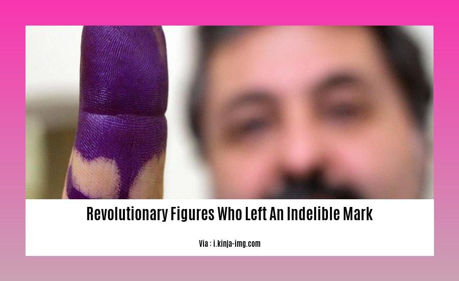 revolutionary figures who left an indelible mark