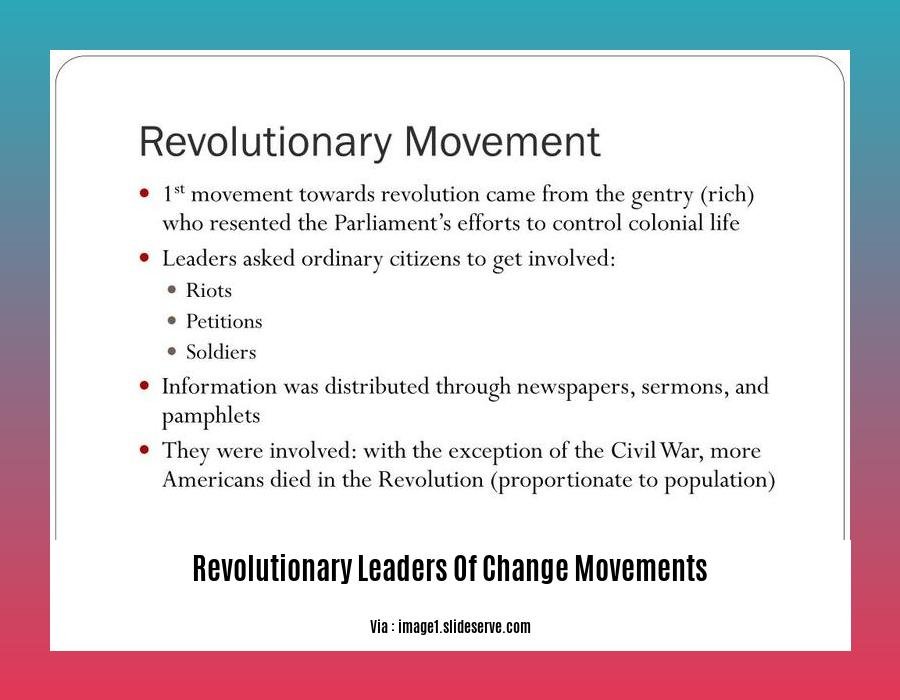 revolutionary leaders of change movements 2