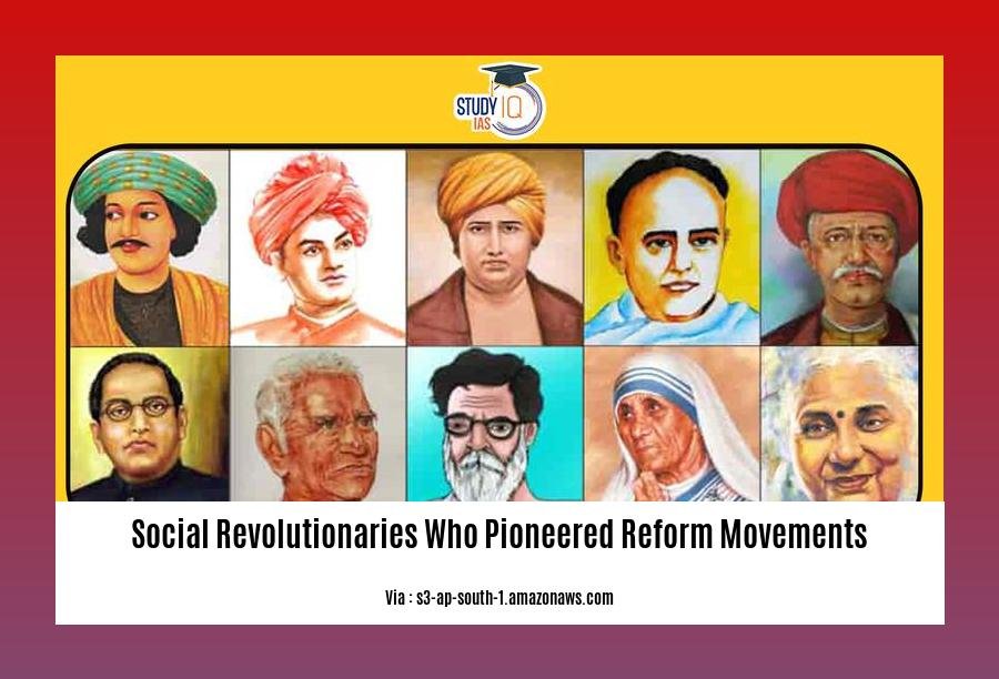 social revolutionaries who pioneered reform movements 2