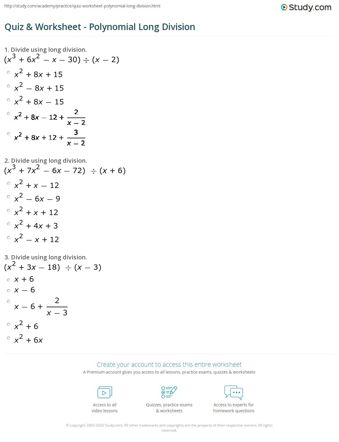 Dividing Polynomials Worksheets: A Comprehensive Guide with Free ...