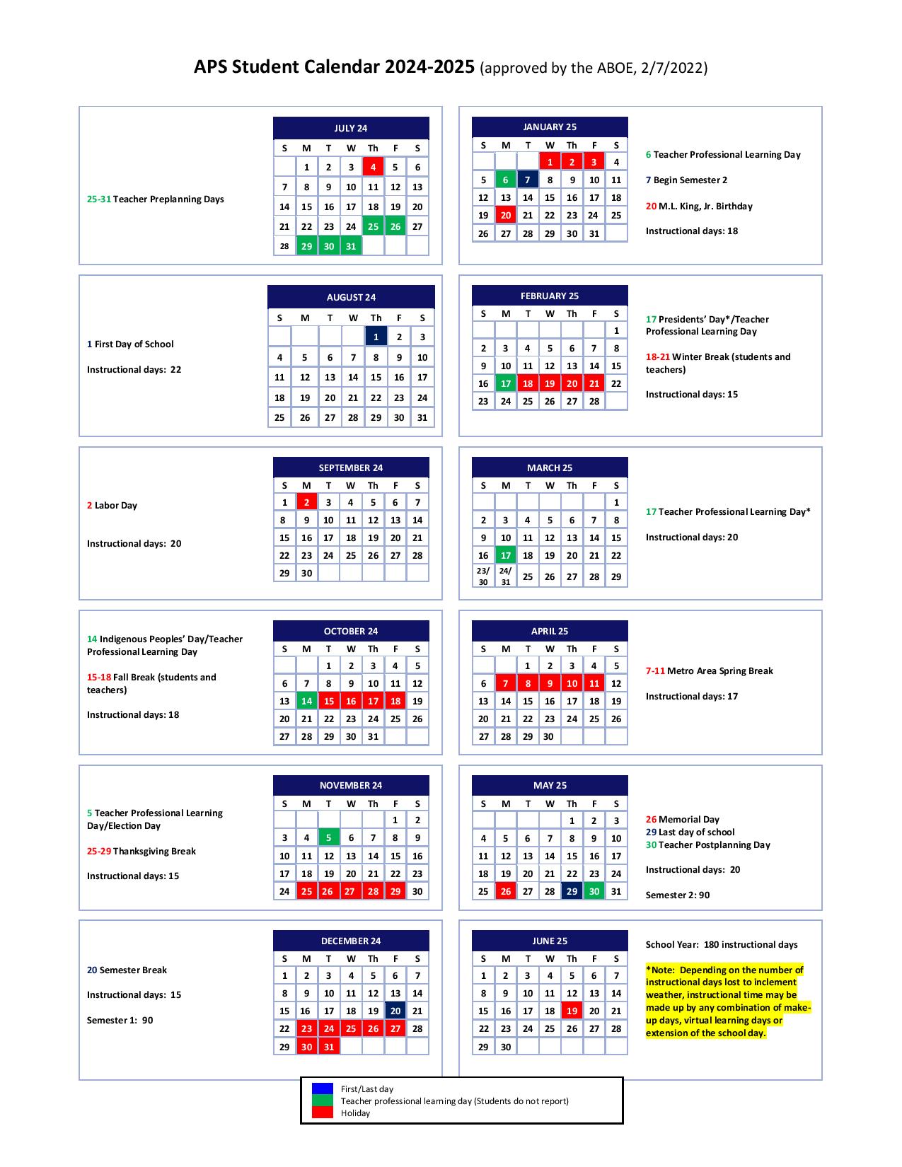 Aps Calendar 2025 January 